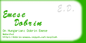 emese dobrin business card